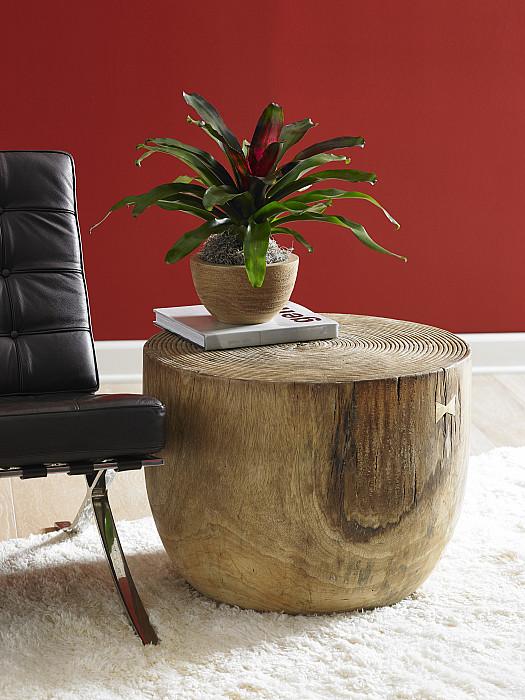 Lathe Side Table, Chamcha Wood