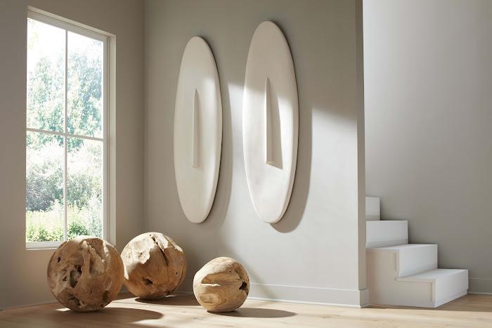 Cycladic Oval Wall Decor, Resin, Off White