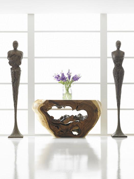 Tall Chiseled Male Sculpture, Resin, Bronze Finish