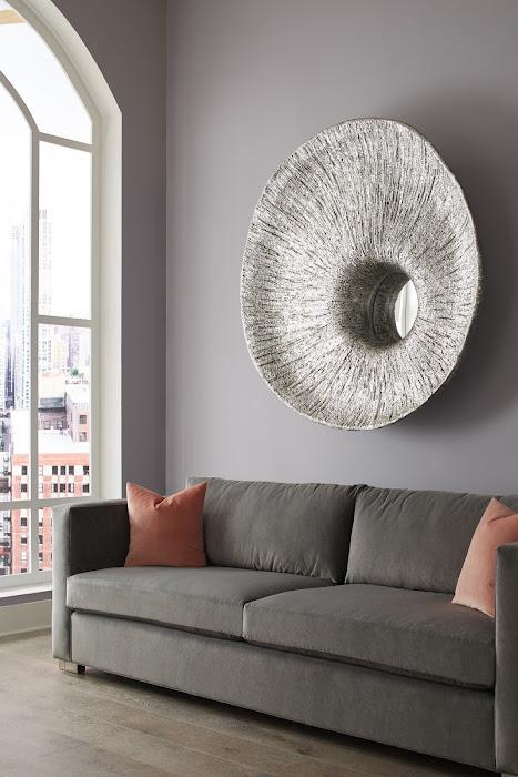 Convergence Mirror, Resin, Silver Leaf