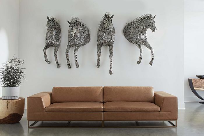 Herd of Horses Wall Sculpture C