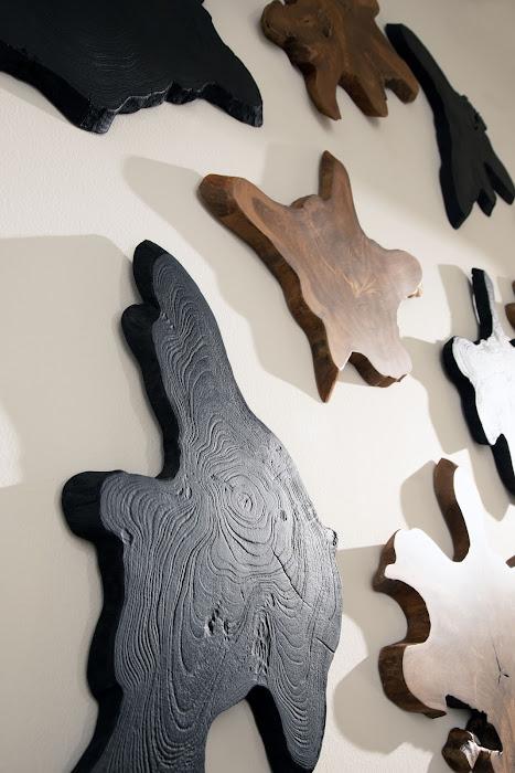 Freeform Teak Wall Slice, MD, Black