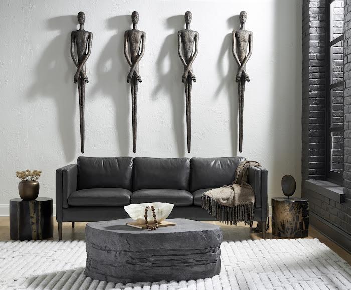 Lloyd Wall Sculpture, Resin, Bronze Finish