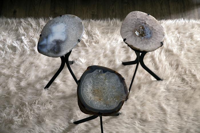 Agate Side Table, Assorted