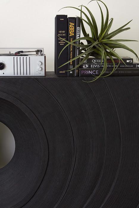 Void Console Table, Black Stone
