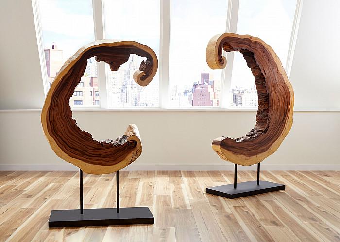 Creature Floor Sculpture on Stand, Natural