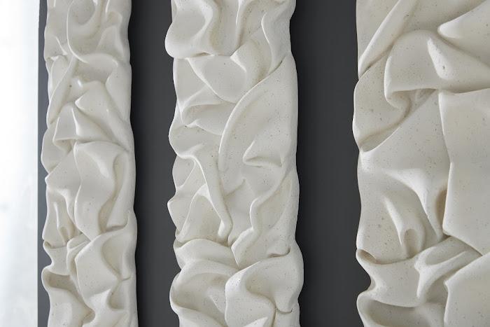 Drape Wall Art, White Stone