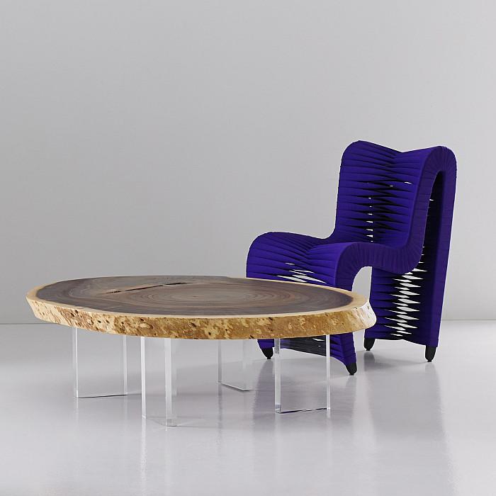 Seat Belt Dining Chair, Purple