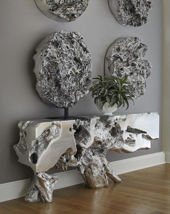 Cast Root Swirling Wall Sculpture
