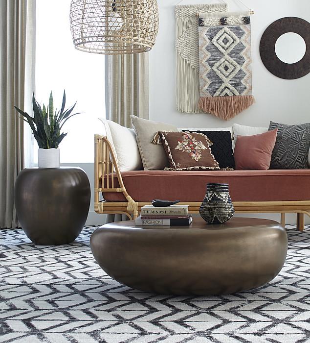 River Stone Side Table, Bronze