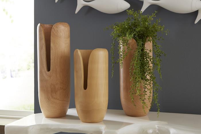 Interval Wood Vase, Natural, Large