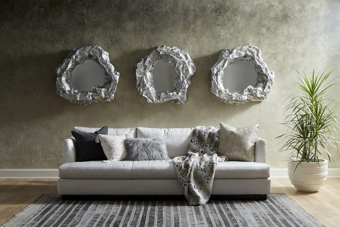 Rock Pond Mirror, Silver Leaf