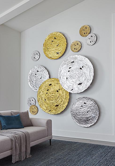 Molten Wall Disc, Small, Gold Leaf