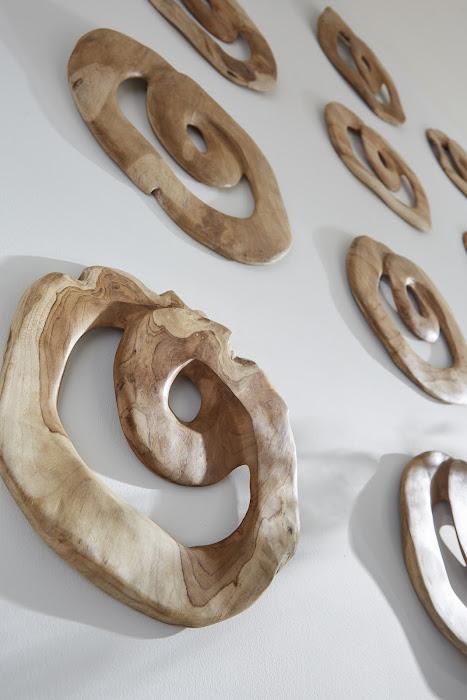 Swirl Wall Tile, Teak Wood, Assorted