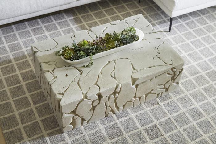 Chunk Coffee Table, Rectangle, Roman Stone