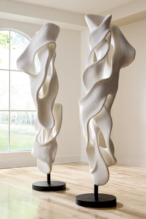 Cast Dancing Sculpture, Coupé, Faux Bleached