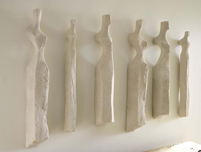 Cast Women Wall Art, Set of 3, Small, Roman Stone