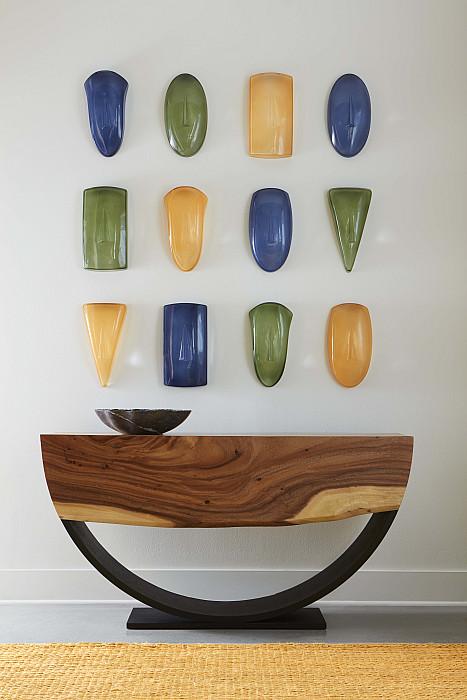 Triangle Cycladic Wall Art, Green