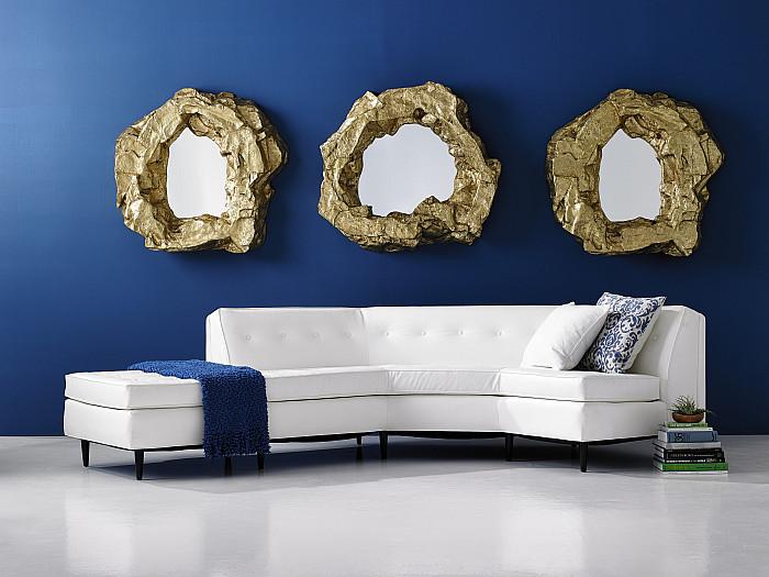 Rock Pond Mirror, Gold Leaf