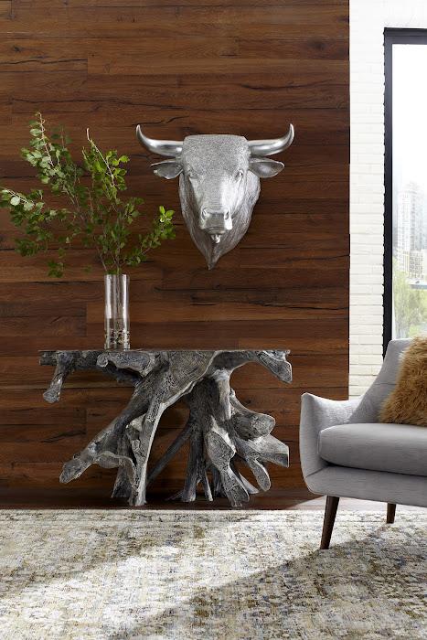 Spanish Fighting Bull Wall Art, Resin, Silver Leaf