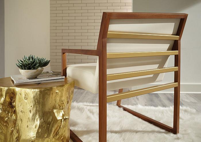 Log Stool, Gold Leaf, LG