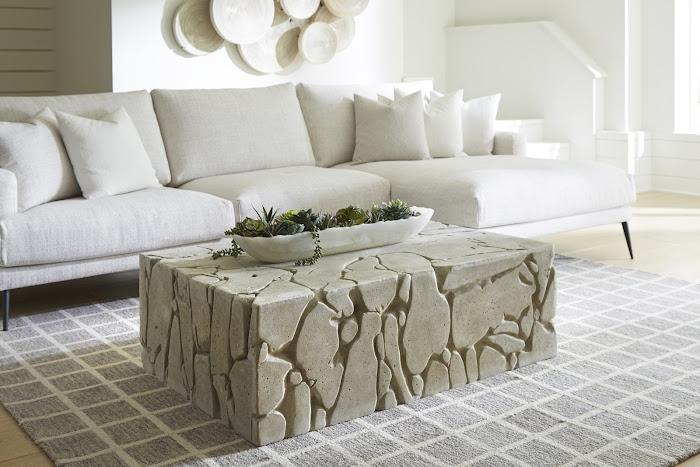 Chunk Coffee Table, Rectangle, Roman Stone