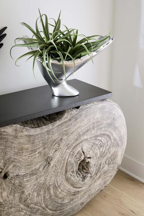 Burled Vase, Silver Leaf