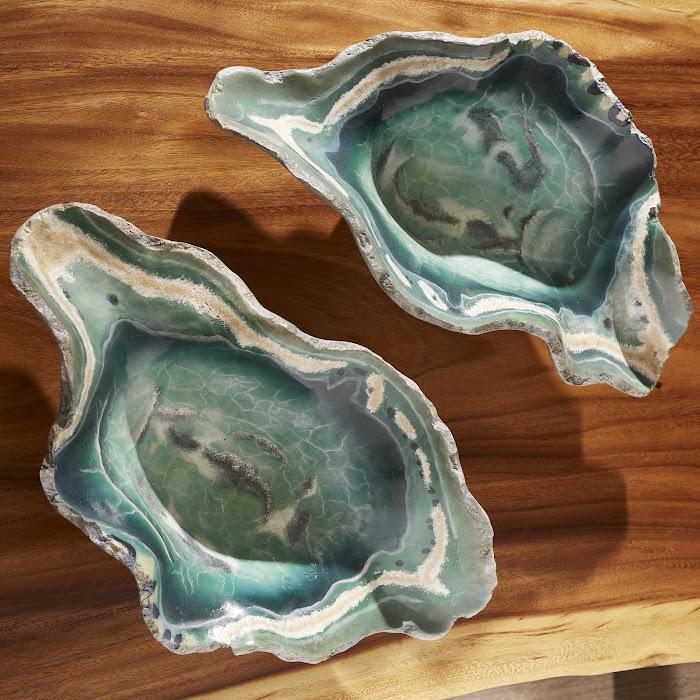 Cast Onyx Fluorite Bowl, Faux Finish, Small