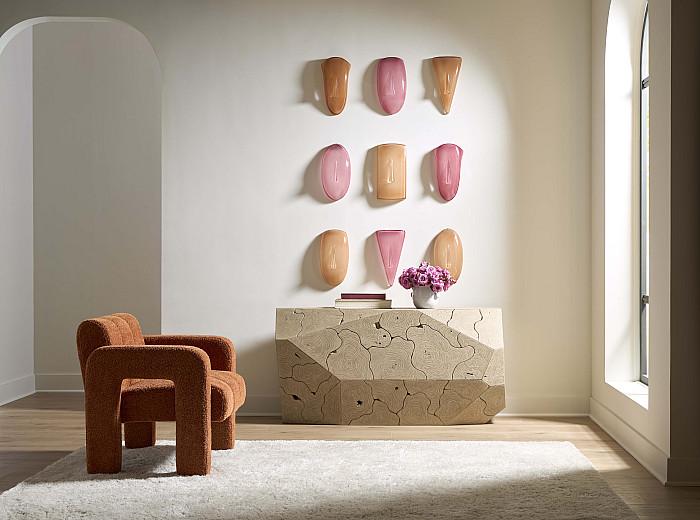 Classic Convex Cycladic Wall Art, Brown