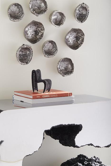 Splash Wall Bowls, Silver Leaf, Set of 5