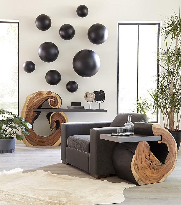 Ball on the Wall, Small, Matte Black