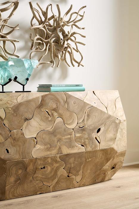 Prism Console Table, Bleached