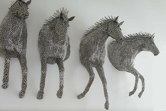 Herd of Horses Wall Sculpture D