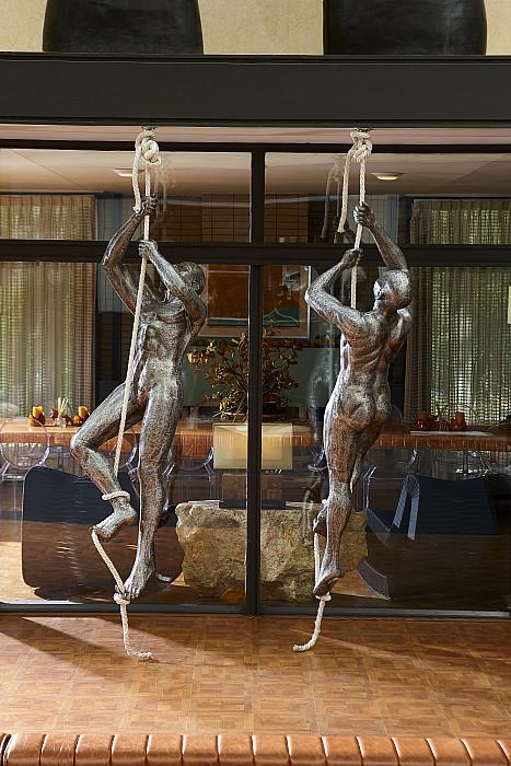 Climbing Sculpture w/Rope, Black/Silver, Aluminum