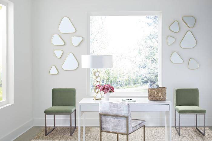 Pebble Mirrors, Set of 4, Brushed Brass