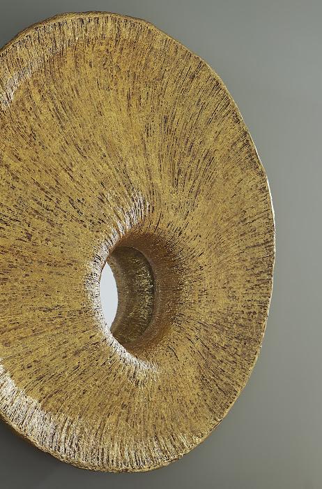 Convergence Mirror, Resin, Gold Leaf