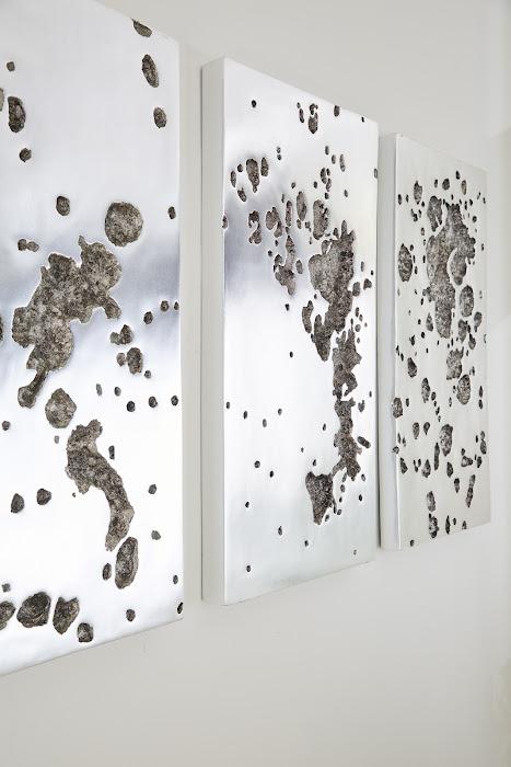 Splotch Wall Art, Rectangle, Silver Leaf