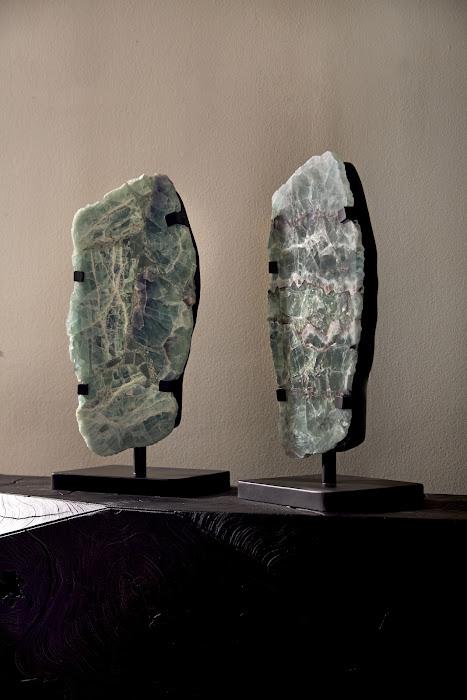 Onyx Lamp on Black Base, Fluorite