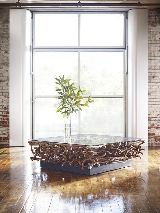 Vine Coffee Table, with Glass