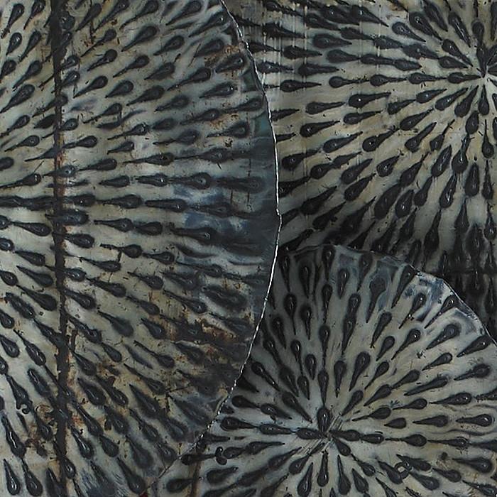 Metal Lotus Wall Art, Old White