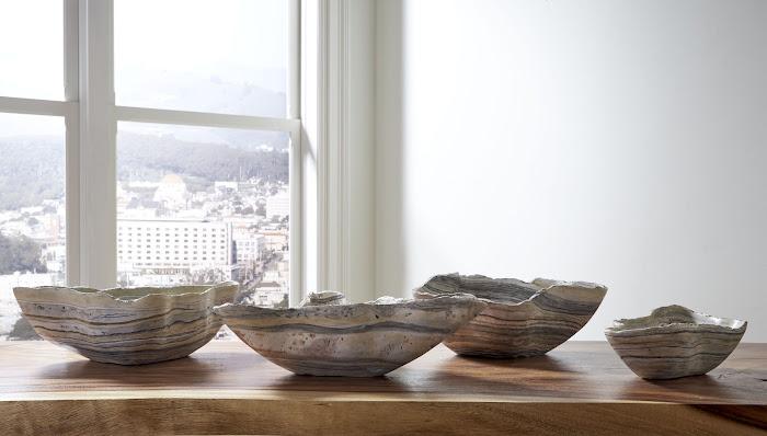 Cast Gray Onyx Bowl, Faux Finish, Medium