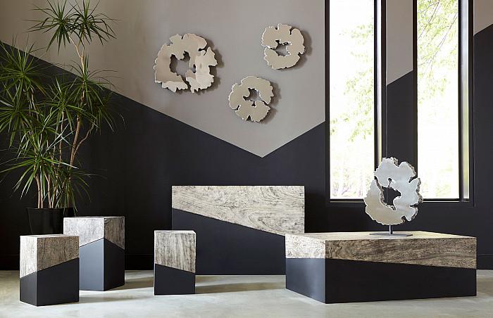 Geometry Coffee Table, Gray Stone