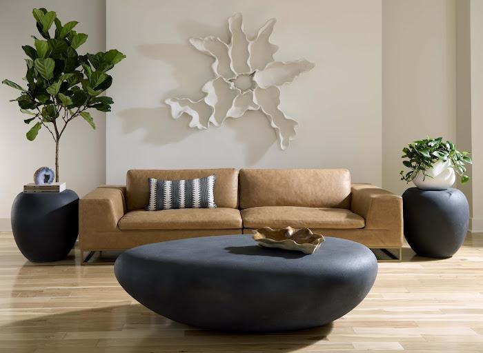 River Stone Coffee Table, Charcoal Stone, Extra Large