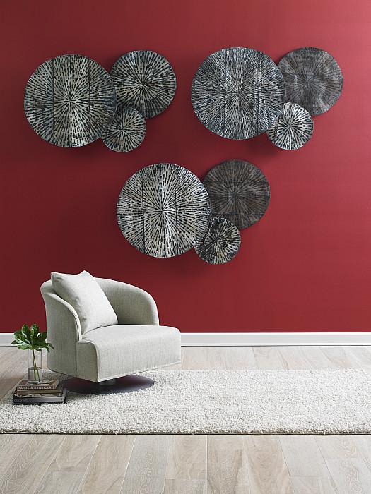 Metal Lotus Wall Art, Old White