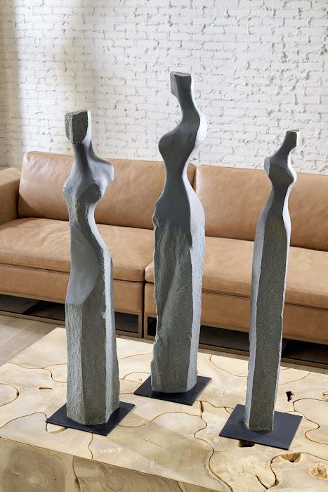 Cast Women Sculptures, Set of 3