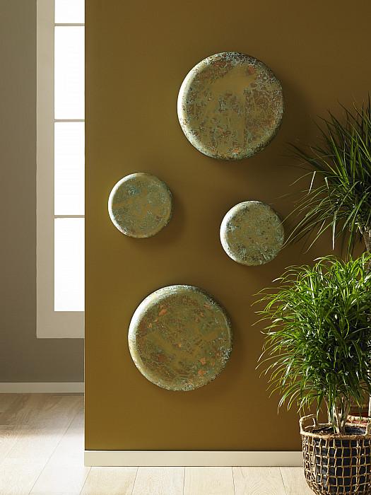 Button Wall Tile, Deep, Lichen Finish, SM