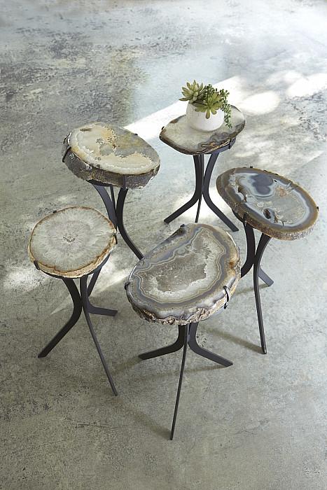 Agate Side Table, Assorted