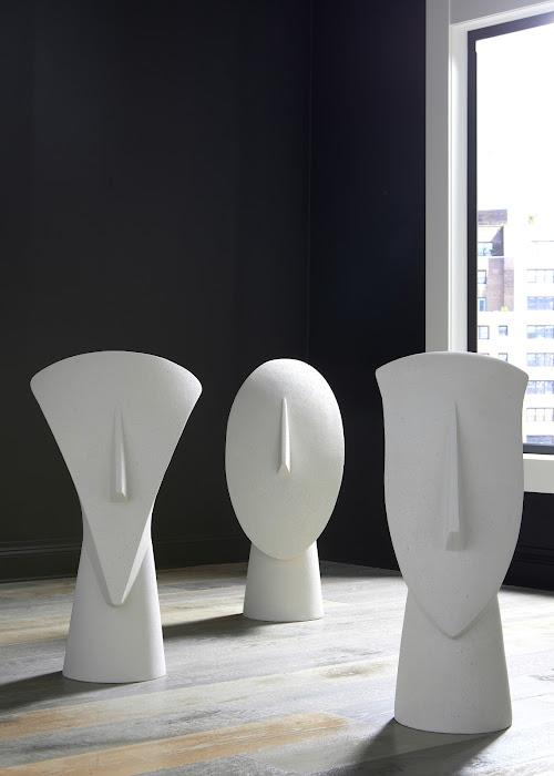 Cycladic Head, Sculpture, Oval, White Stone