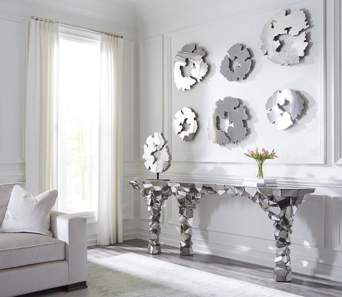 Lava Slice Wall Art, Resin, Stainless Steel, SM