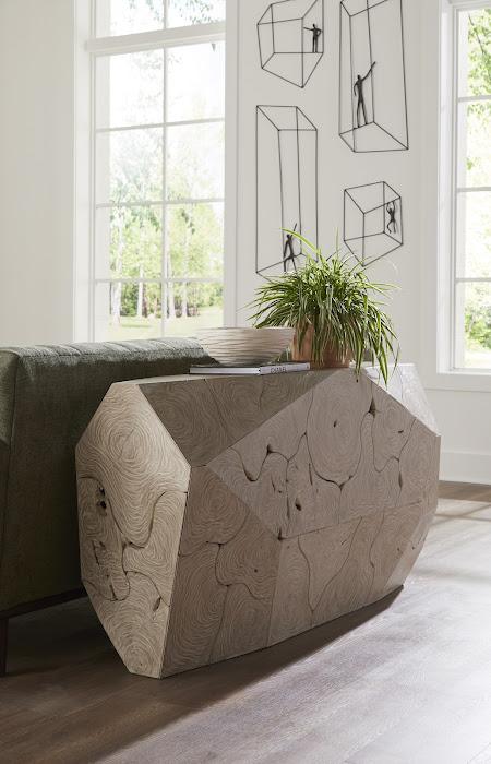 Prism Console Table, Oat Finish